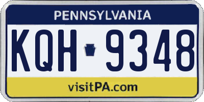 PA license plate KQH9348