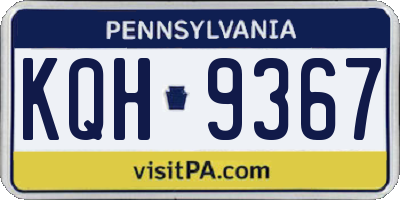 PA license plate KQH9367