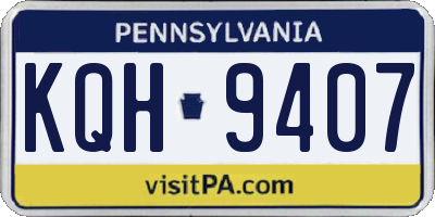 PA license plate KQH9407