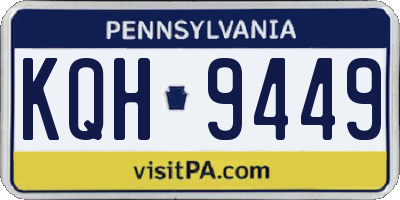 PA license plate KQH9449