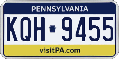 PA license plate KQH9455