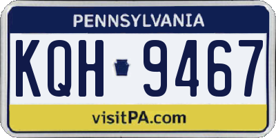 PA license plate KQH9467