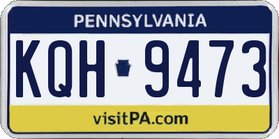 PA license plate KQH9473