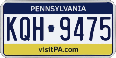 PA license plate KQH9475