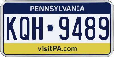 PA license plate KQH9489