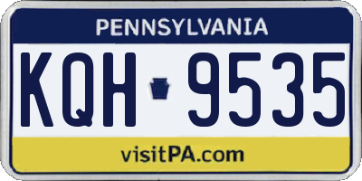 PA license plate KQH9535