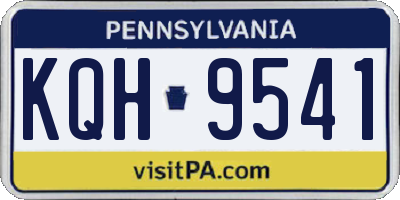 PA license plate KQH9541
