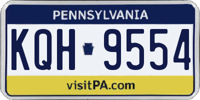 PA license plate KQH9554