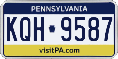 PA license plate KQH9587