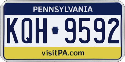 PA license plate KQH9592
