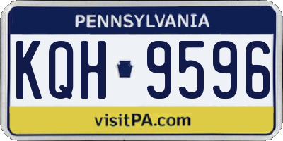 PA license plate KQH9596