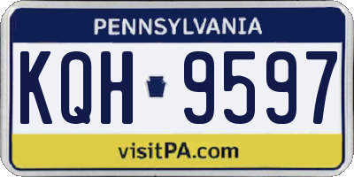PA license plate KQH9597