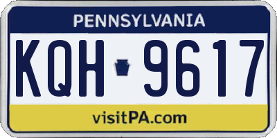 PA license plate KQH9617