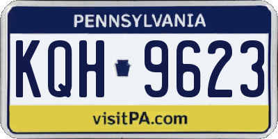 PA license plate KQH9623
