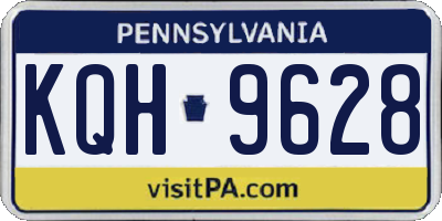 PA license plate KQH9628