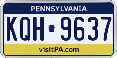 PA license plate KQH9637