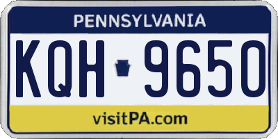 PA license plate KQH9650