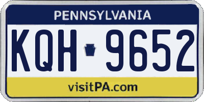 PA license plate KQH9652