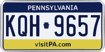 PA license plate KQH9657