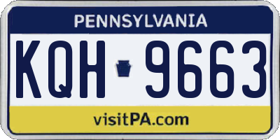 PA license plate KQH9663