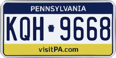 PA license plate KQH9668