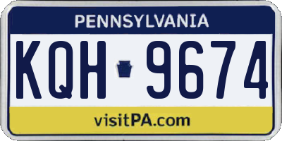 PA license plate KQH9674
