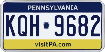 PA license plate KQH9682