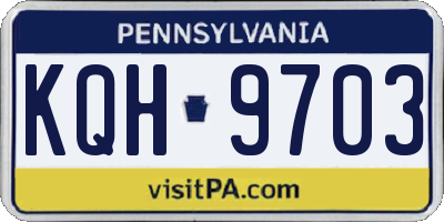 PA license plate KQH9703
