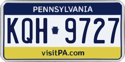PA license plate KQH9727