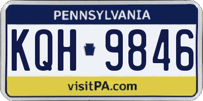 PA license plate KQH9846