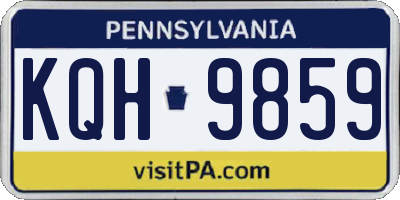 PA license plate KQH9859