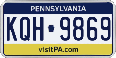 PA license plate KQH9869