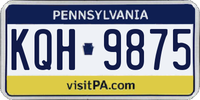PA license plate KQH9875