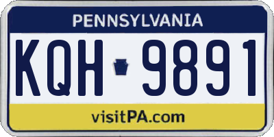 PA license plate KQH9891