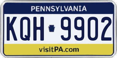 PA license plate KQH9902
