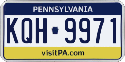 PA license plate KQH9971