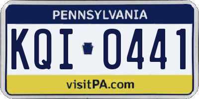 PA license plate KQI0441