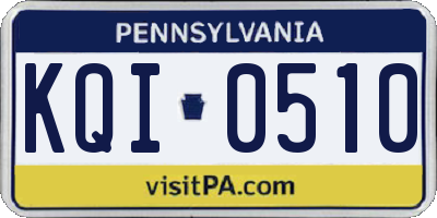 PA license plate KQI0510