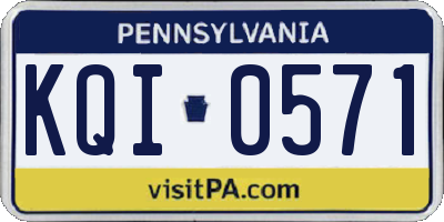 PA license plate KQI0571