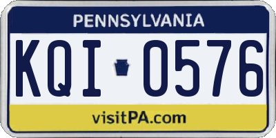 PA license plate KQI0576