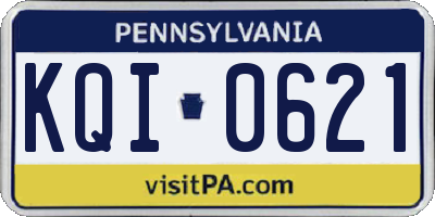 PA license plate KQI0621