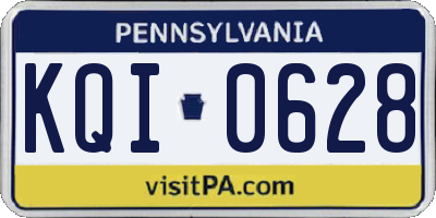 PA license plate KQI0628