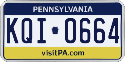 PA license plate KQI0664
