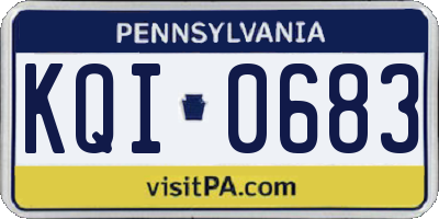 PA license plate KQI0683