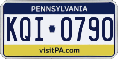 PA license plate KQI0790