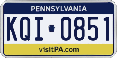 PA license plate KQI0851