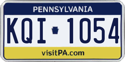 PA license plate KQI1054