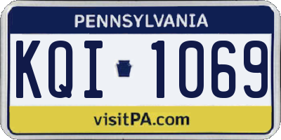 PA license plate KQI1069