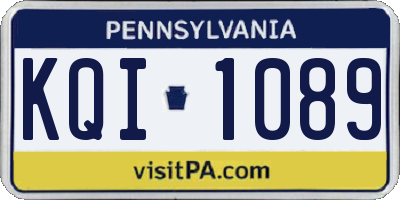 PA license plate KQI1089