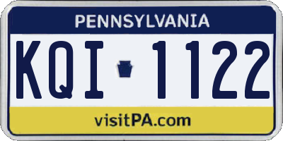 PA license plate KQI1122